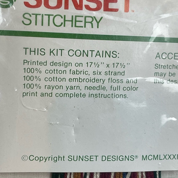 Sunset stitchery embroidery kit Christmas Blessing sampler kit - Picture 3 of 5